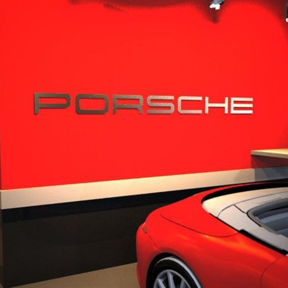 PORSCHE DEALERS 6 FT ALUMINUM SIGN LETTERS GARAGE